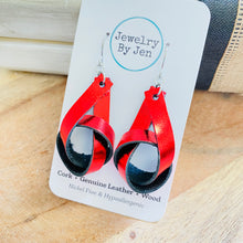 Load image into Gallery viewer, Knot Earrings: Red Metallic