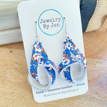 Load image into Gallery viewer, Knot Earrings: Patriotic Garden