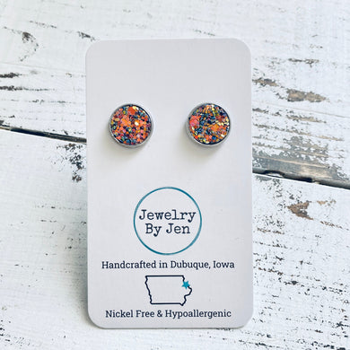 Stud Earrings: Chameleon Glitter