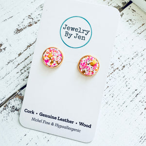 Stud Earrings: Taffy Glitter