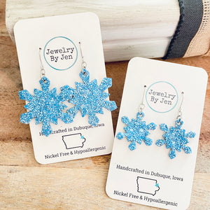 Snowflake: Carolina Blue Glitter