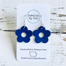 Load image into Gallery viewer, Petite Flower Earrings: Royal Blue