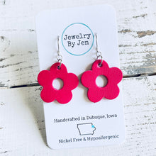 Load image into Gallery viewer, Petite Flower Earrings: Fuchsia
