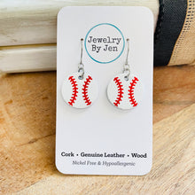 Load image into Gallery viewer, Baseball Earrings: Small