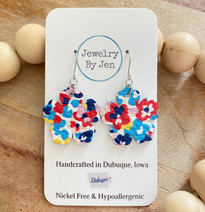 Sue’s Forget Me Not Earrings: Scattered Flower Blossom