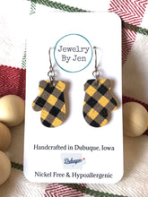 Load image into Gallery viewer, Mittens: Yellow &amp; Black Buffalo Plaid